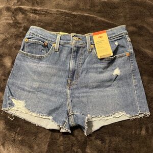Levi's Distressed Blue Jean Shorts